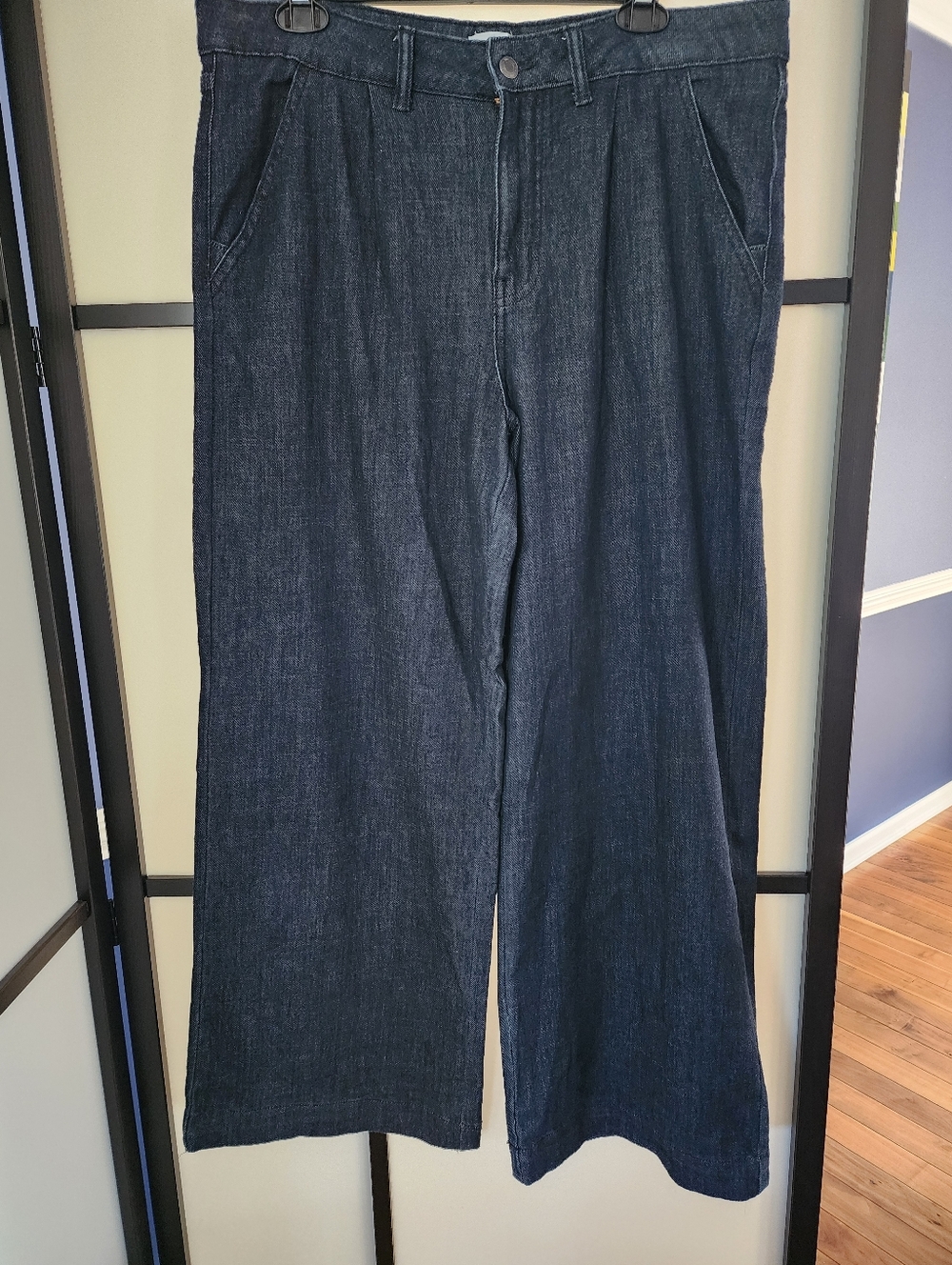 Time And Tru Wide Leg Dark Indigo Denim Pants, Sz 14